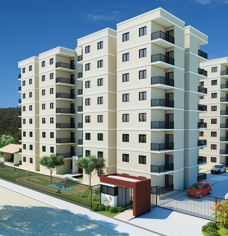 fachada do empreendimento quinta das ladeiras, com inspiração colonial